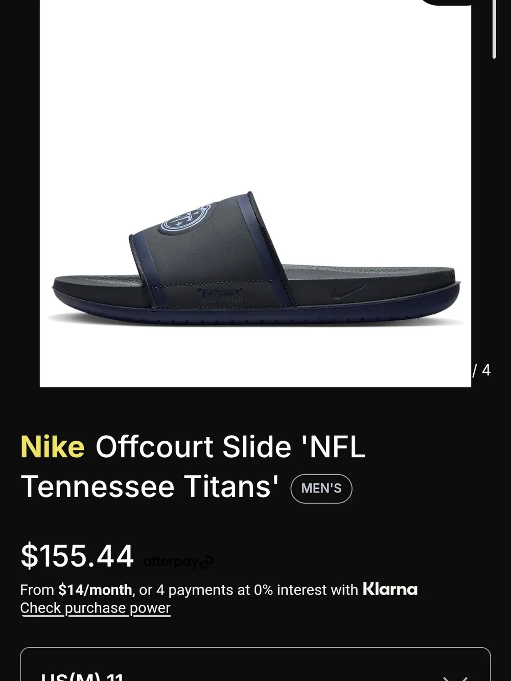 Nike Offcourt Slide - Tennessee Titans Navy/Black